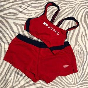 Two-piece Speedo lifeguard bikini, size S/M